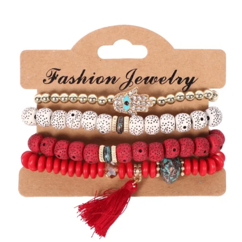 NWT 4pcs Beaded Bracelet